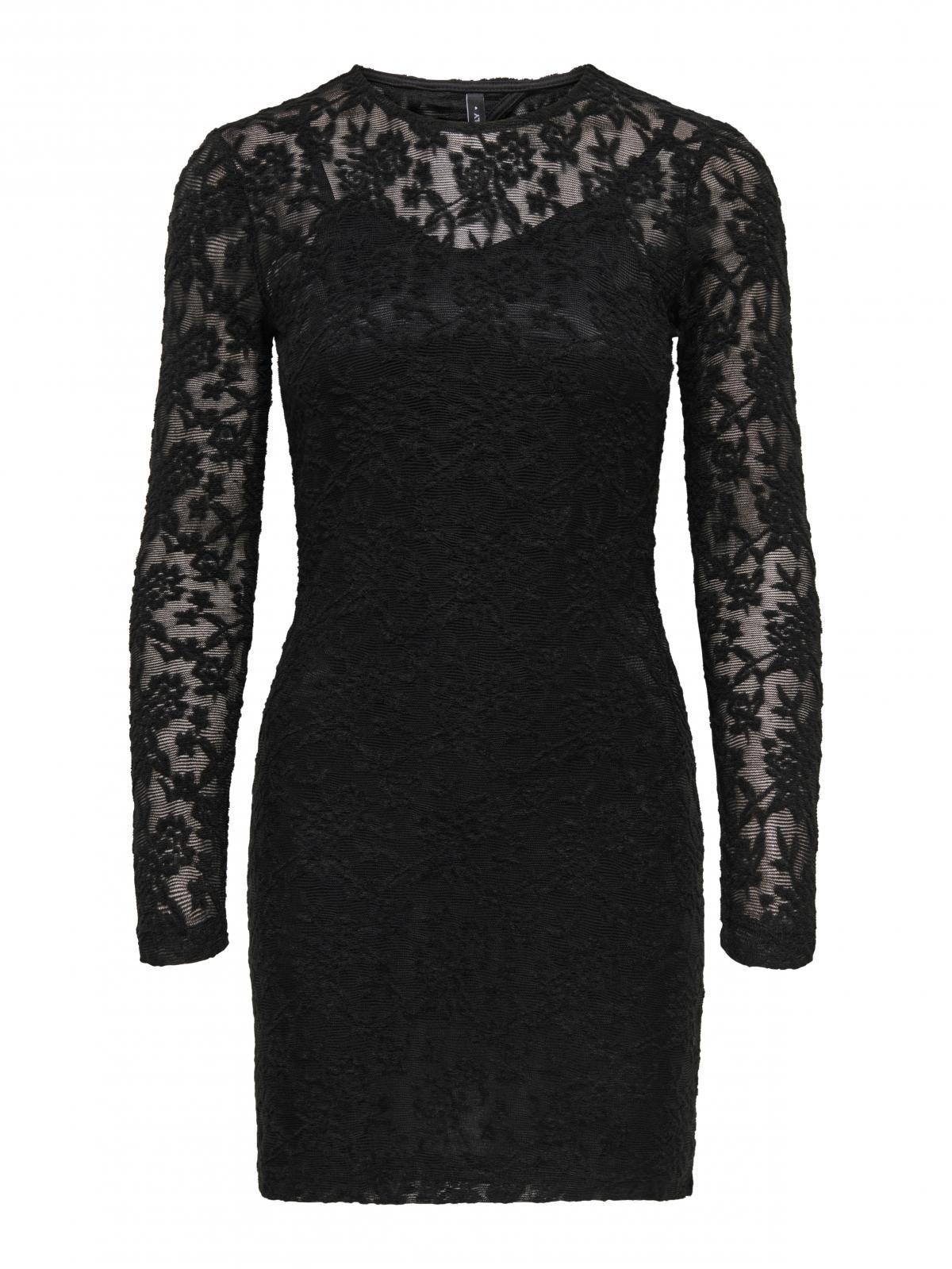 온리 레이스 파티 테크니컬 미니 원피스 블랙 15356156_2161 BLACK / BLACK - 상세 이미지 3