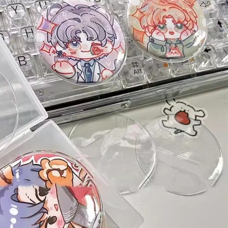 원형 캔뱃지 커버 투명 보호 파우치 PVC 커버 보관함 굿즈 보관 최애캐 정리 58mm 이미지 4