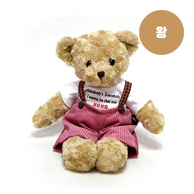 체크테디베어 브라운 왕 85cm 남자곰 동물인형 애착 - 상품 이미지