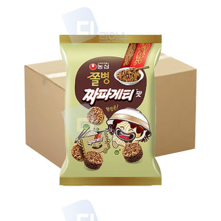 온지니 농심 쫄병 짜파게티맛 77g 30봉 라면땅 봉지스낵 과자 라면과자 간식 짜장맛