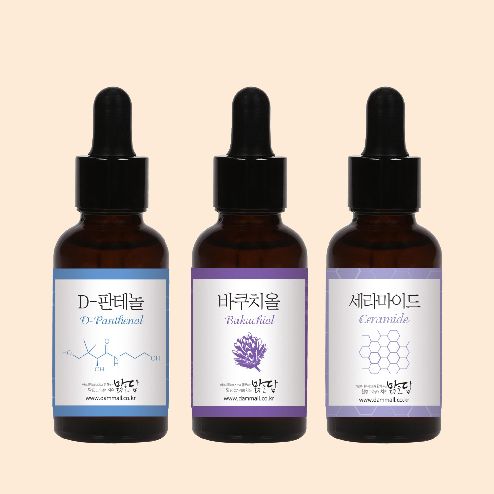 맑을담 튼튼장벽 세트 (디판테놀 덱스판테놀30ml+바쿠치올30ml+세라마이드30ml) - 상품 이미지