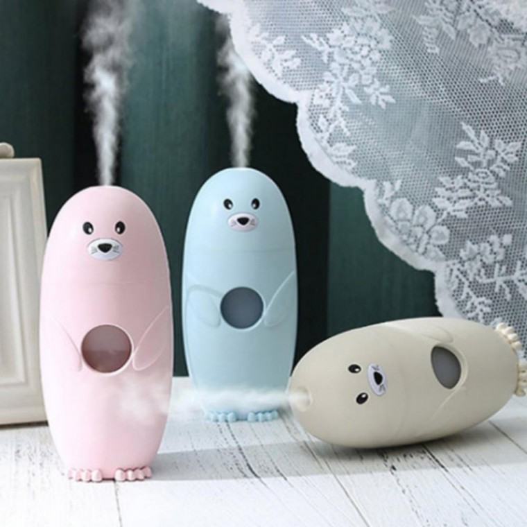 사무실 LED 무드등 USB 가습기 탁상용 바다 표범 - 상품 이미지