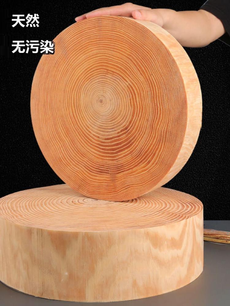 원형 나무도마 중식 원통 가게 곰팡이 통원목 족발 원목 50cmx15cm 고정 링 모델 - 상세 이미지 5