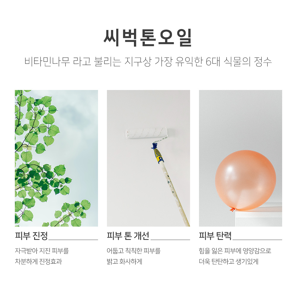 맑을담 씨벅톤 비정제 열매추출 100% 비타민나무 에센셜 오일 30ml - 상세 이미지 3