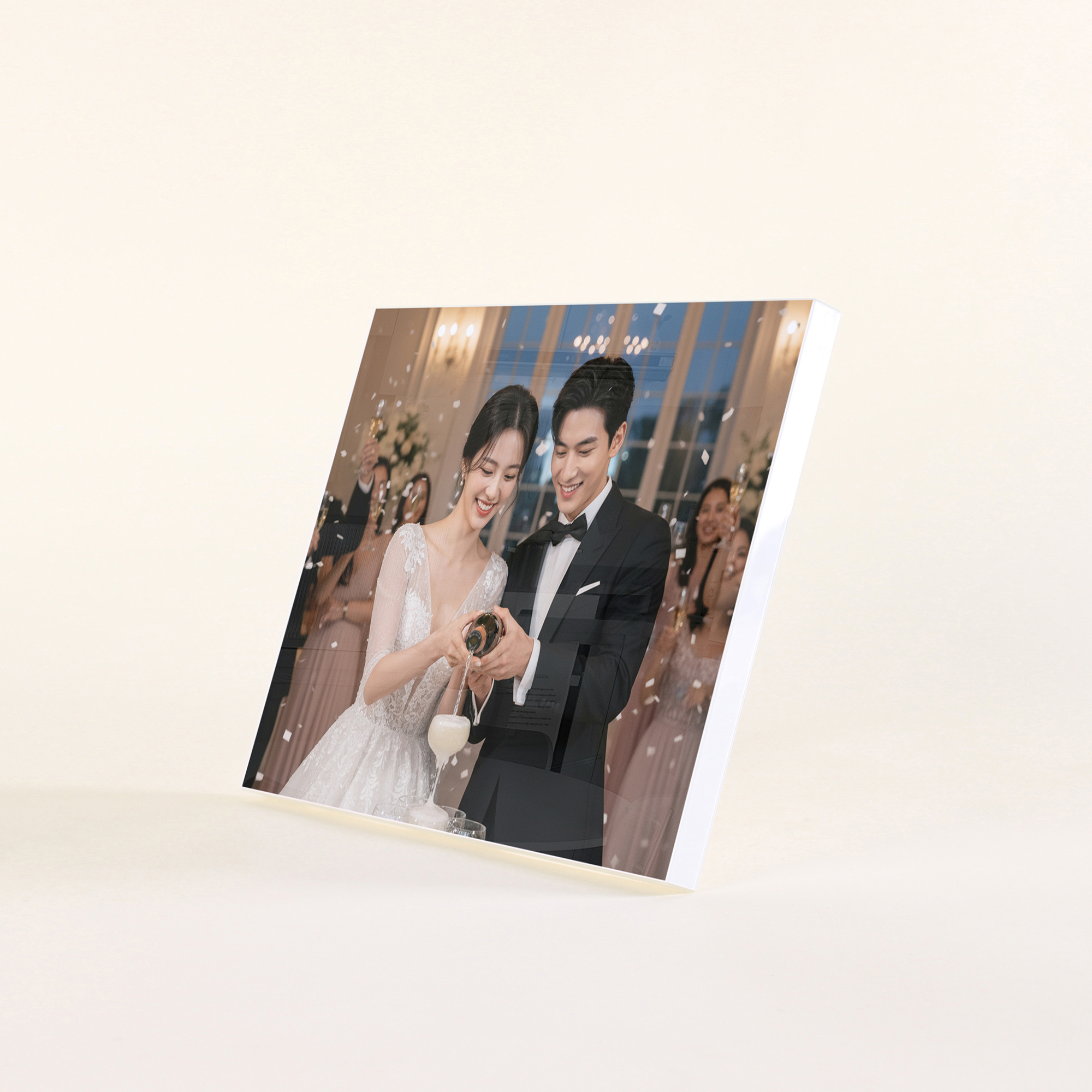 웨딩 결혼식 사진 포토테이블 탁상용 액자 아기돌잔치 소형 미니 제작 5x5(12x12cm) - 상세 이미지 3