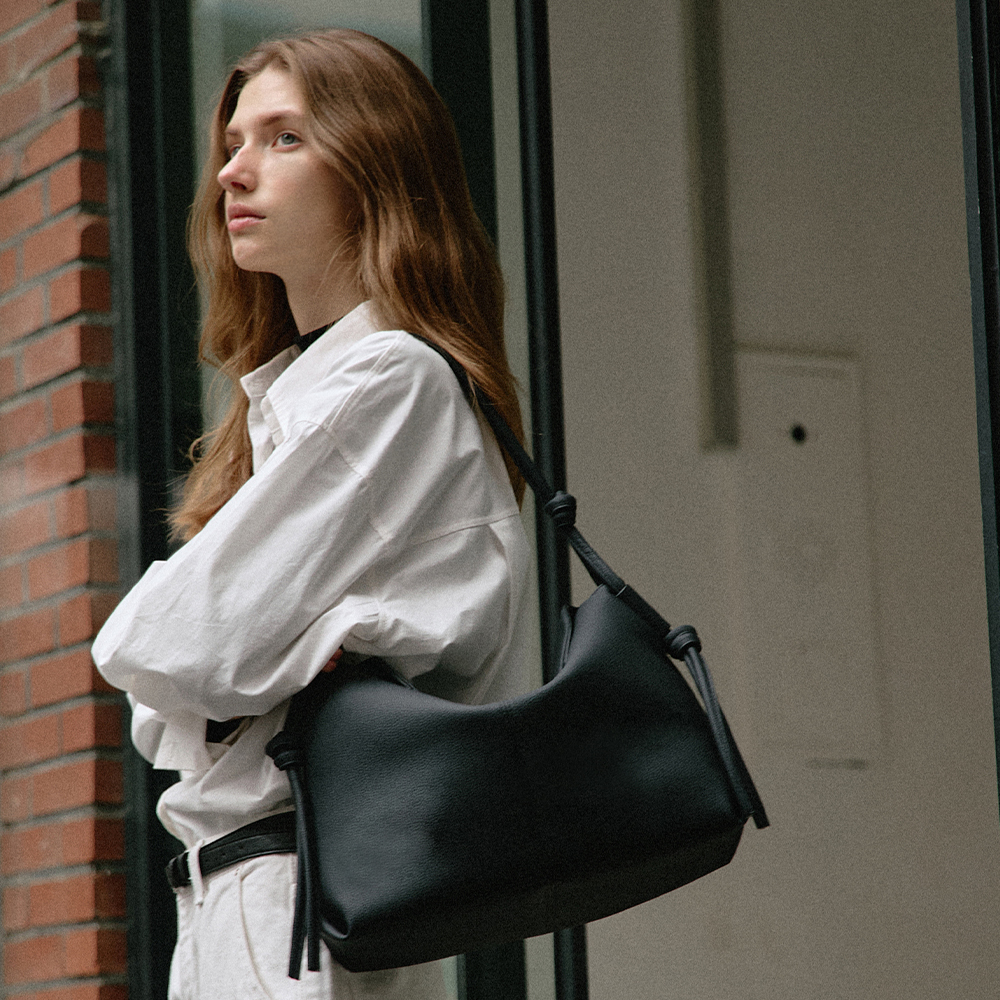 [moremorr] NODI BAG 호보백 숄더백 블랙 이미지 2