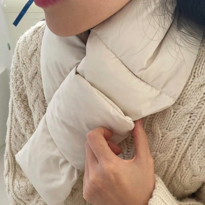 패딩머플러 겨울 보온목도리 경량 패딩스카프 - 메인 이미지