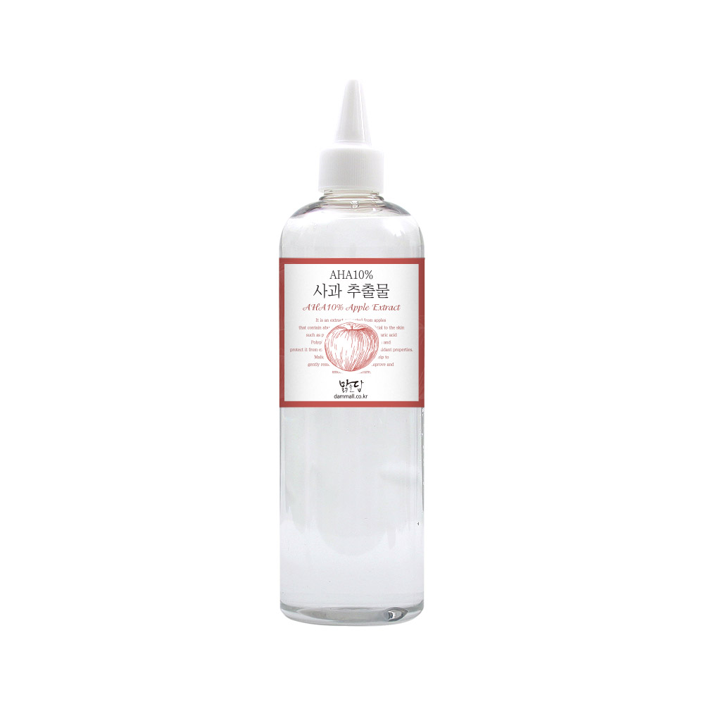 맑을담 AHA10% 사과 추출물 원액 앰플 피지 각질 케어 피부결 특허 원료 500ml - 상품 이미지