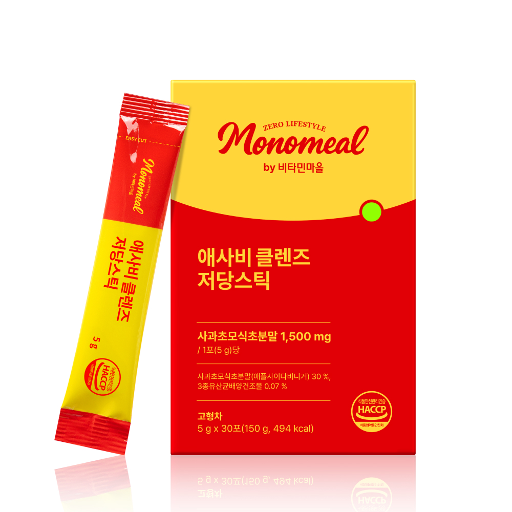 비타민마을 모노밀 애사비 클렌즈 저당스틱 5g 30포, 1개 - 메인 이미지