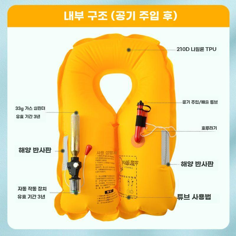 자동 팽창식 조끼 구명 라이프자켓 레저낚시구명조끼 낚시 - 상세 이미지 3