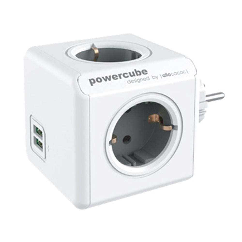 큐브 멀티탭 USB 1250W 콘센트 인테리어 책상 휴대용 - 메인 이미지