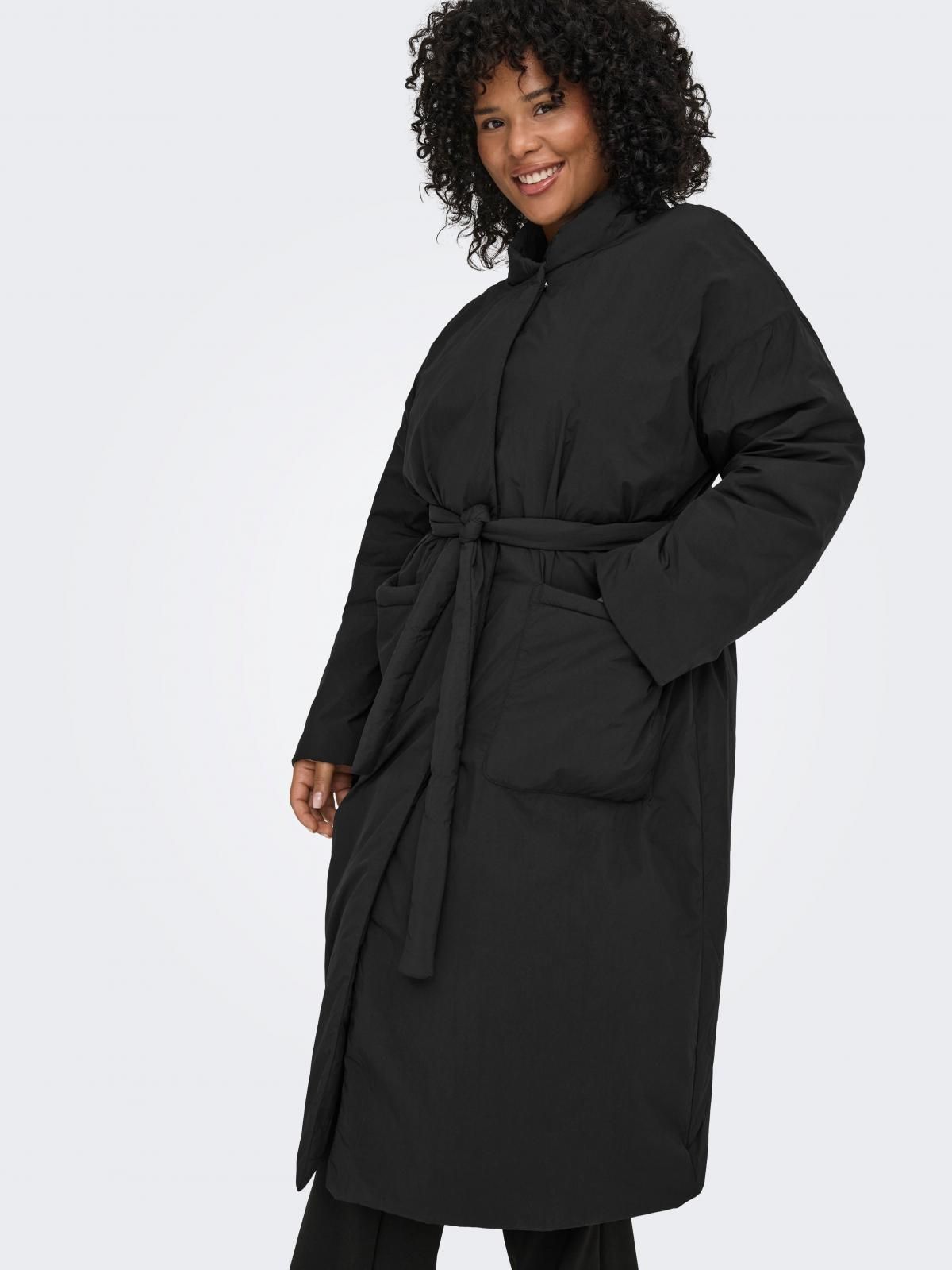 온리 테크니컬 벨티드 롱 트렌치코트 블랙 15367737_2161 BLACK / BLACK 이미지 6