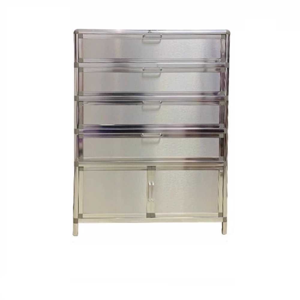 스테인리스 신발장 깔끔한 디자인 방수 통풍 수납장 4단 80x35x92cm - 상품 이미지