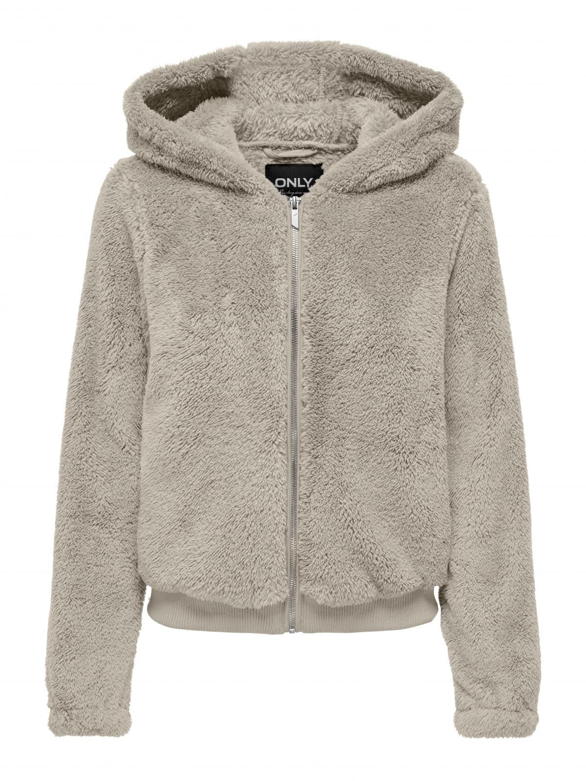 온리 테디 후드 집업 숏코트 라이트그레이 15300635_4481 GREY / PURE CASHMERE - 상품 이미지