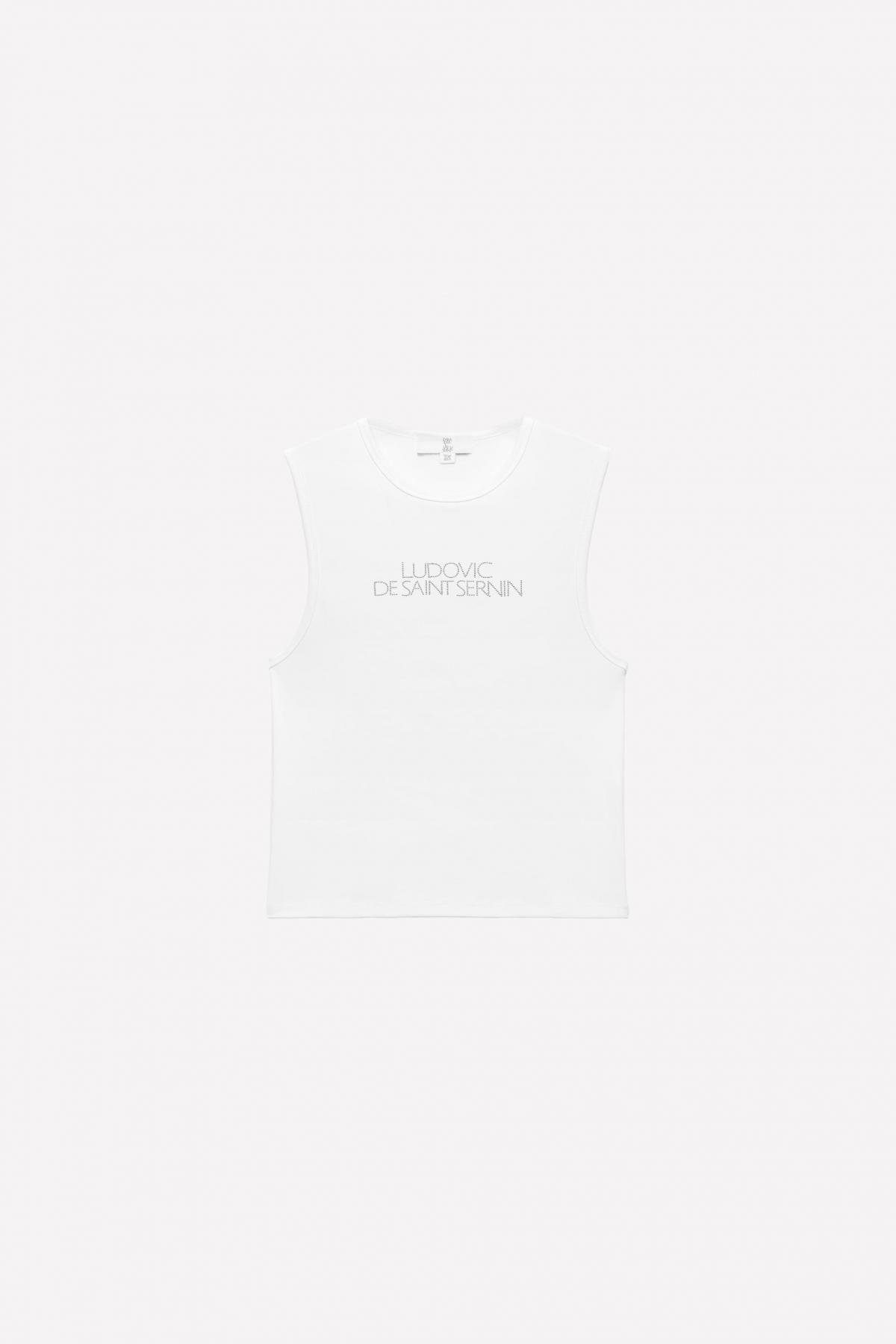 자라 라인스톤 로고 탱크탑 X 루도빅 드 생 세르냉 5644/390 WHITE - 메인 이미지