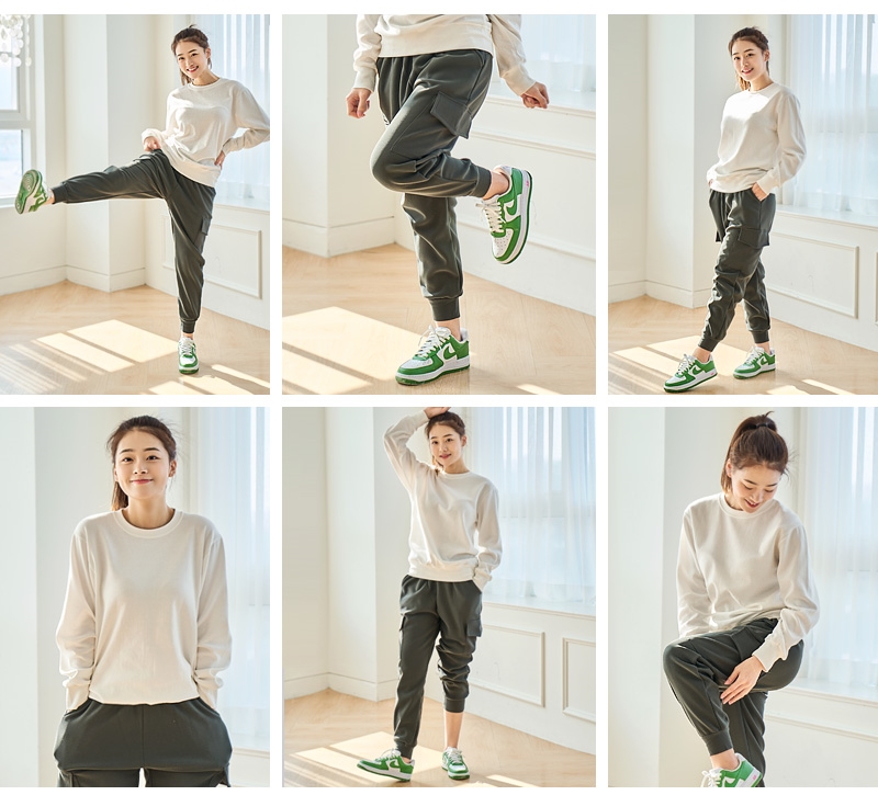 핫한온장고바지 남여공용 융털기모 시보리 조거팬츠 카고건빵PANT - 상세 이미지 3