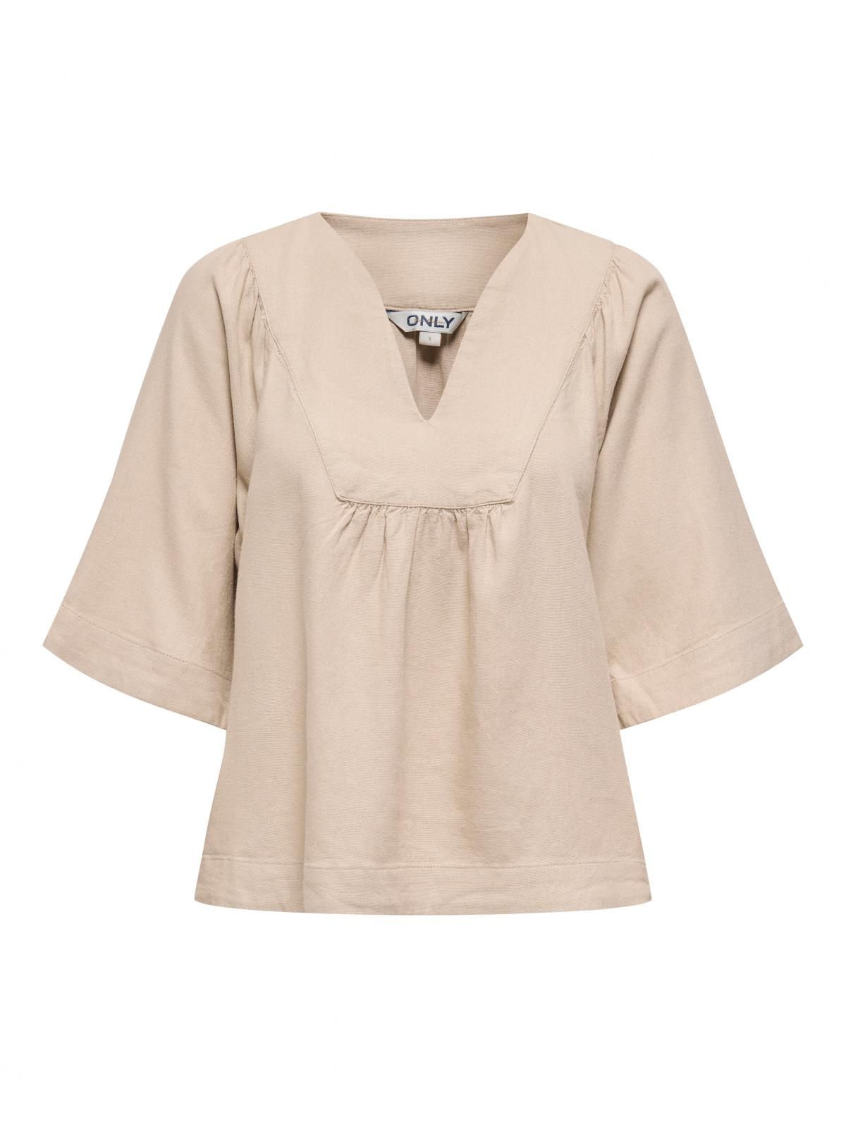 온리 베이직 브이넥 루즈핏 반팔 티셔츠 15338746_108 GREY / OXFORD TAN - 상품 이미지