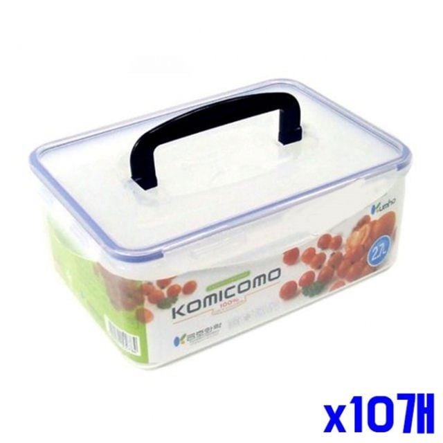 핸디 손잡이 밀폐용기 2.7L x10개 - 상품 이미지