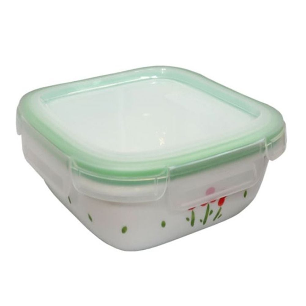 코렐 밀폐용기 반찬통 냉장고 용기 그릇 플라워 325ml - 메인 이미지
