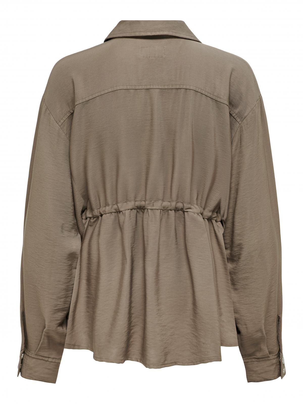 온리 테크니컬 벨티드 스트링 재킷 15308615_120 GREY / WALNUT - 상세 이미지 4