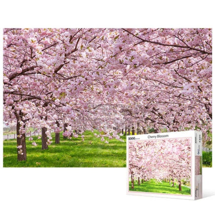 마켓터치드 1000피스 직소퍼즐 분홍빛 벚꽃길 퍼즐만들기