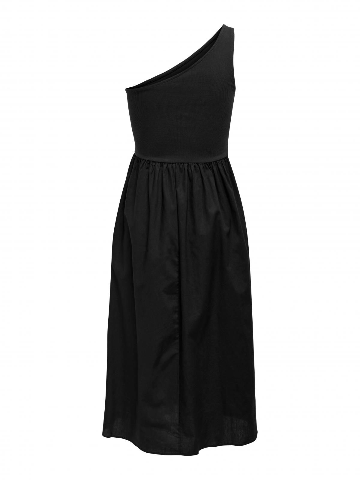 온리 모던 테크니컬 원숄더 롱 원피스 블랙 15350246_2161 BLACK / BLACK - 상세 이미지 4