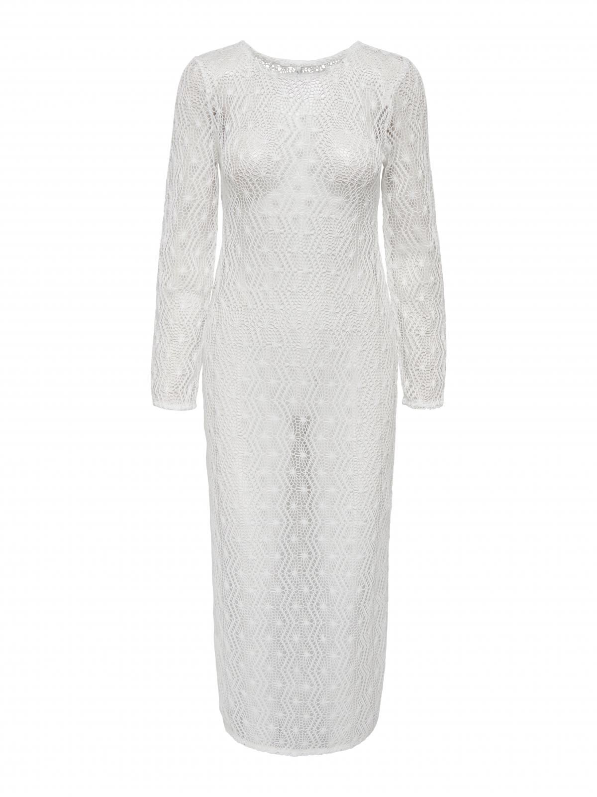온리 레이스 롱 시스루 원피스 화이트 슬릿 15299888_19 WHITE / ANTIQUE WHITE - 상세 이미지 3