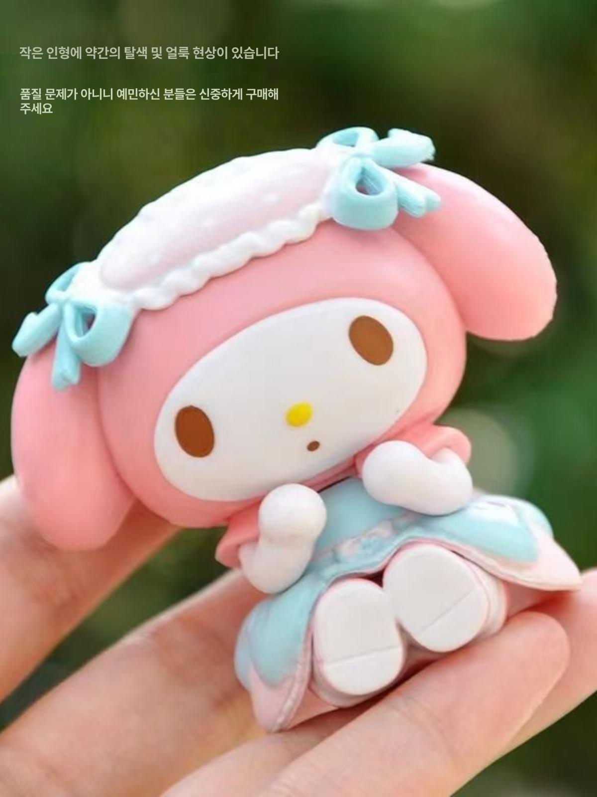 마이멜로디 피규어 소형 6개 세트 비밀의 숲 티파티 산리오 6개 세트 봉투포장 6-8cm - 상세 이미지 2