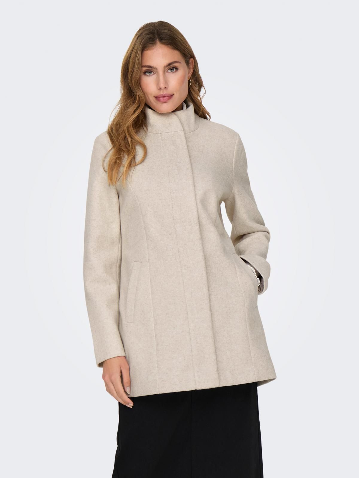 온리 미니멀 하이넥 숏 코트 베이지 15332960_115_1155874 BEIGE / PUMICE STONE - 상품 이미지