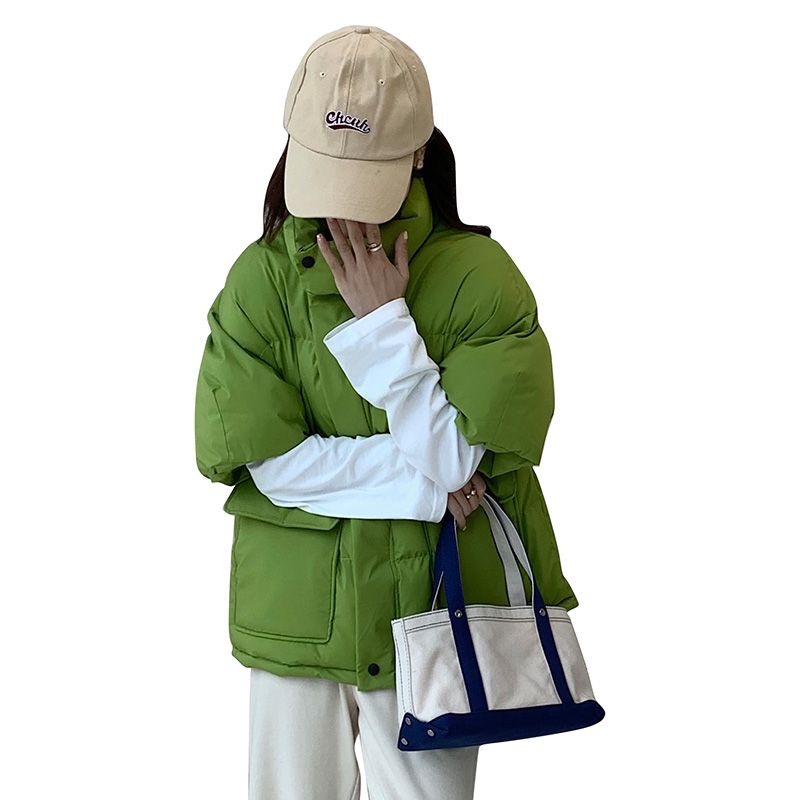 반팔패딩 반팔 오버핏 패딩 점퍼 루즈핏 경량 다운 여성 - 상세 이미지 2