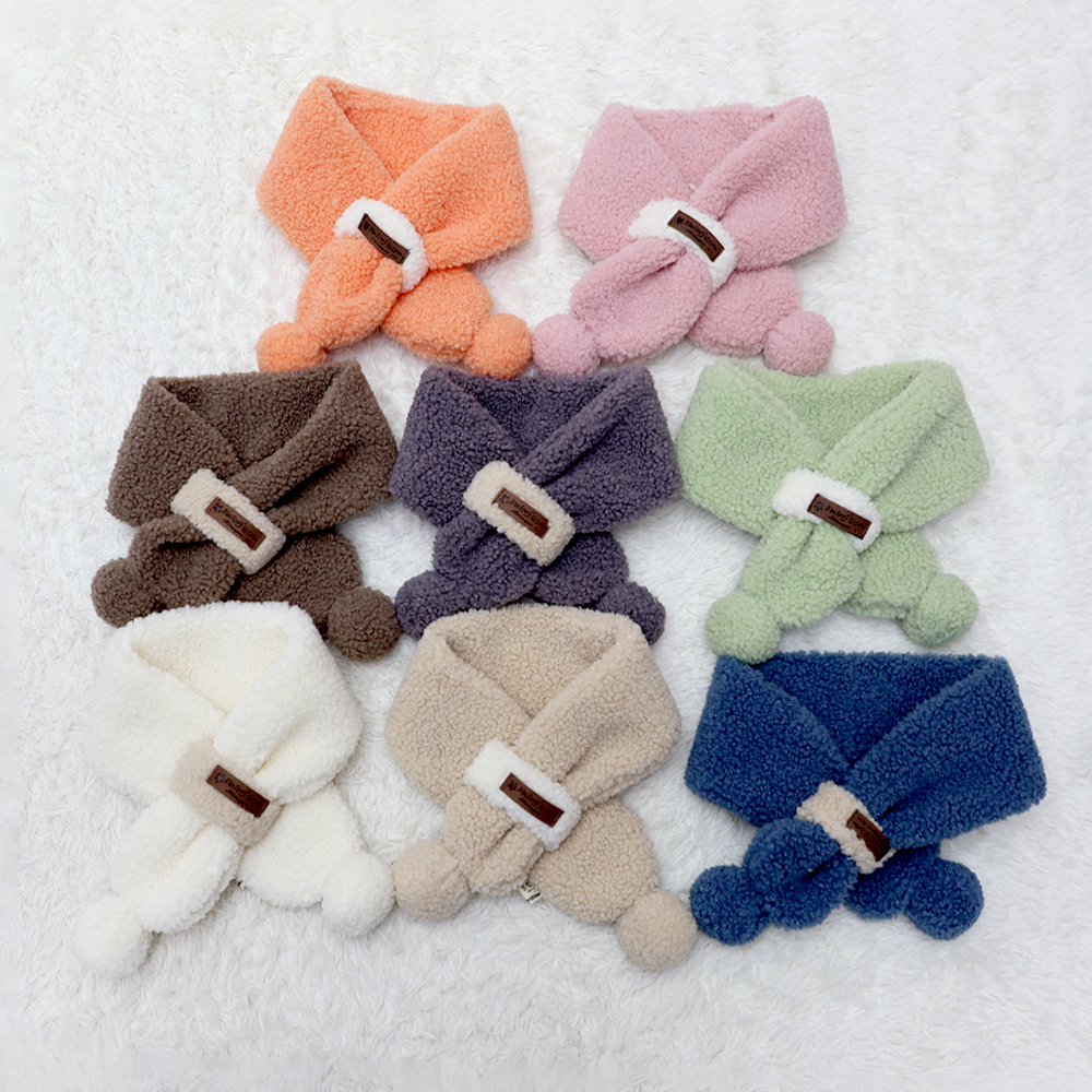 아기 유아 아동 여아 남아 목도리 넥워머 머플러 S뽀글 방울 넥키(투톤 뽀글이 방울 넥키)