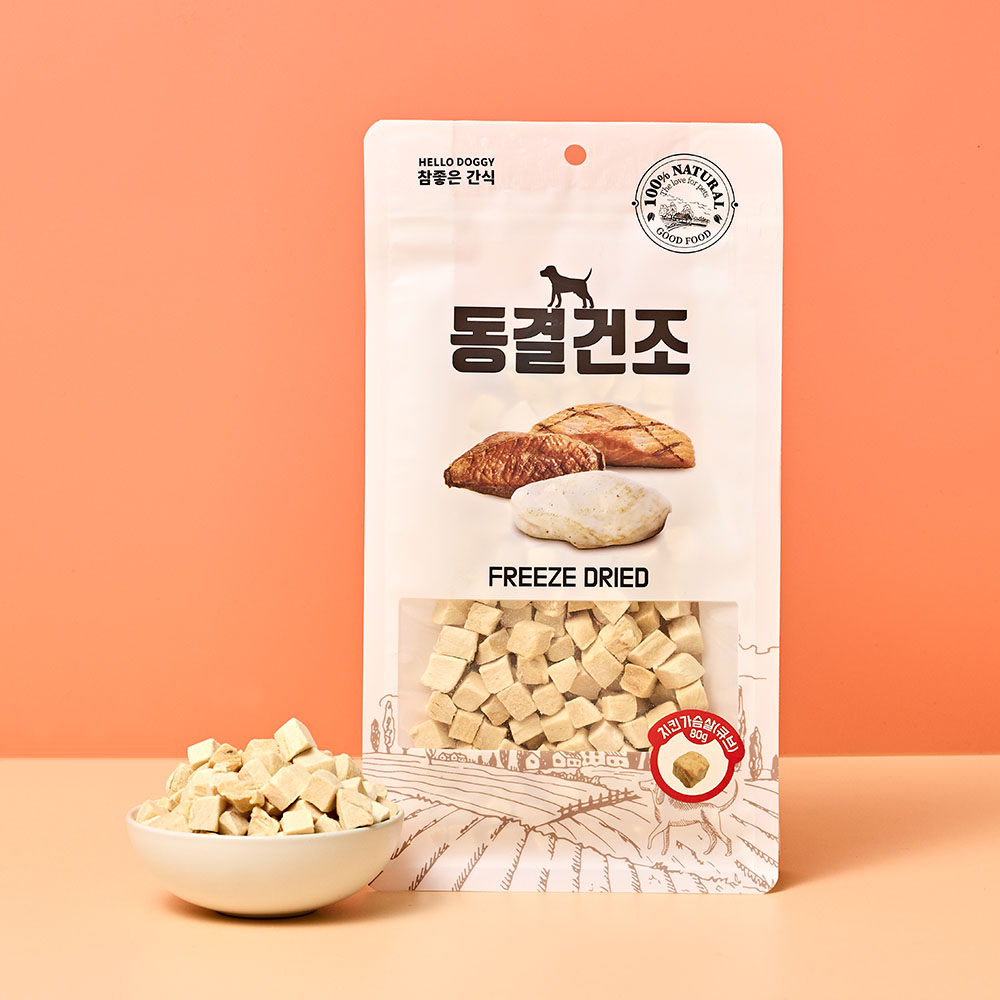 헬로도기 강아지동결건조간식 북어트릿 미니트릿 북어큐브, 50g, 1개