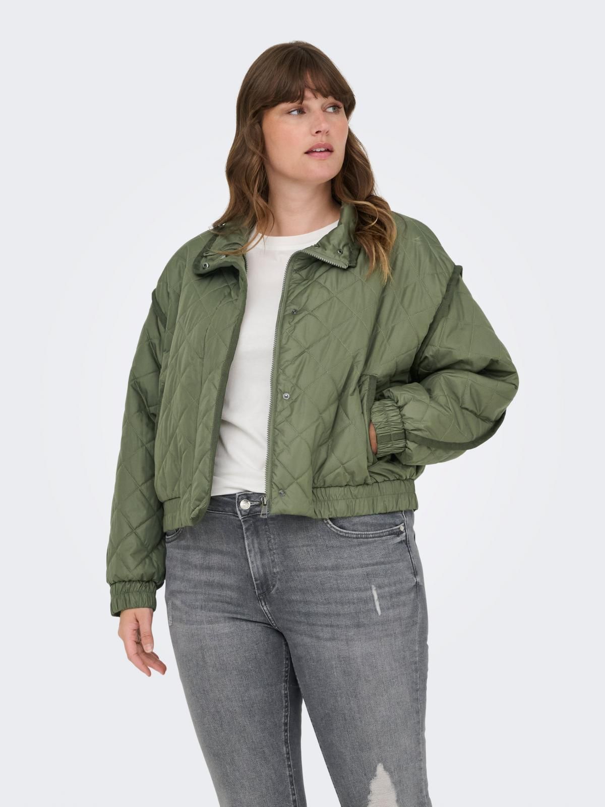 온리 경량 카키 봄버자켓 플러스사이즈 15349940_4263 GREEN / KALAMATA - 상세 이미지 2