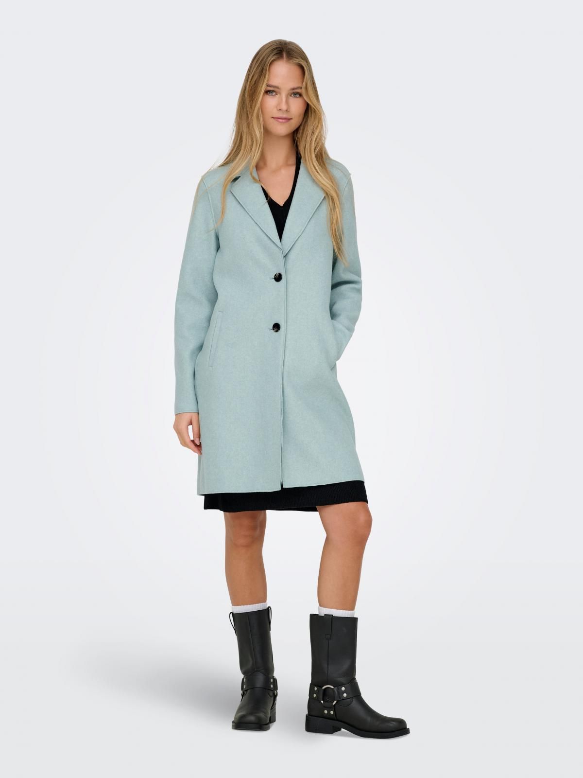온리 테크니컬 라이트블루 롱 코트 15213300_1422_880395 TURQUOISE / GRAY MIST - 상세 이미지 5