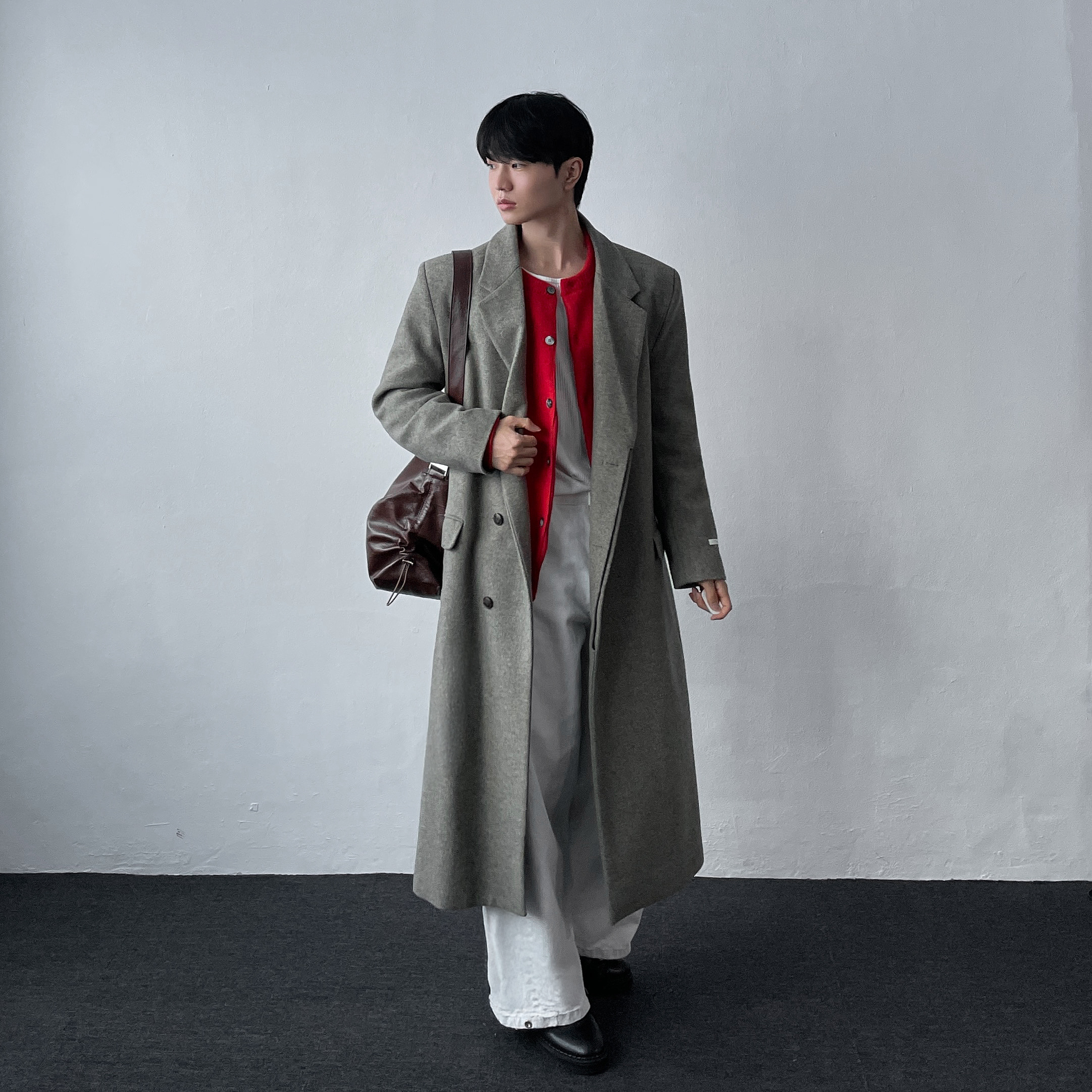 남자와이드청바지 남자블랙진 벌룬데님 - 상세 이미지 5