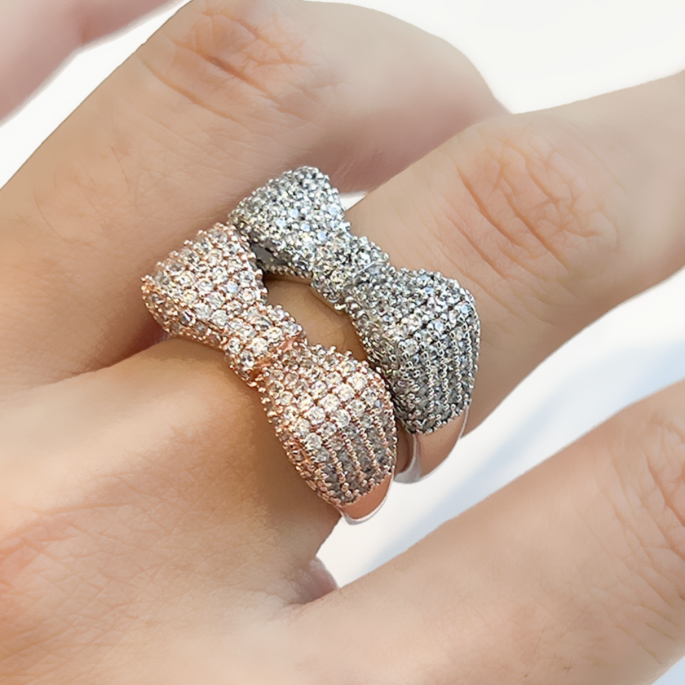 리본 올라운드 풀세팅 파베세팅 여자 볼드링 순 은반지