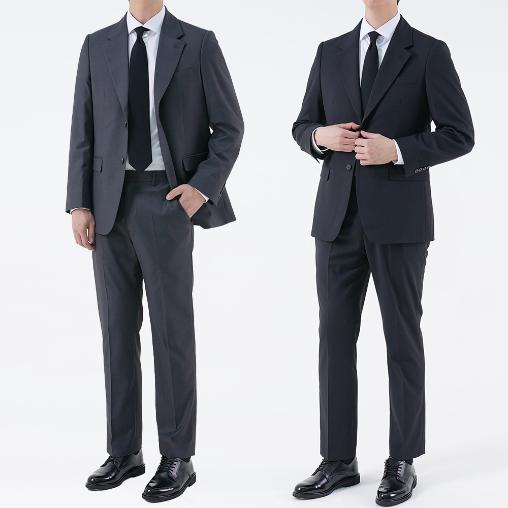 트러수트 시그니처 남자 가을 겨울 밴딩 정장 세트 단체 면접 수트 결혼식 하객룩 제품 이미지