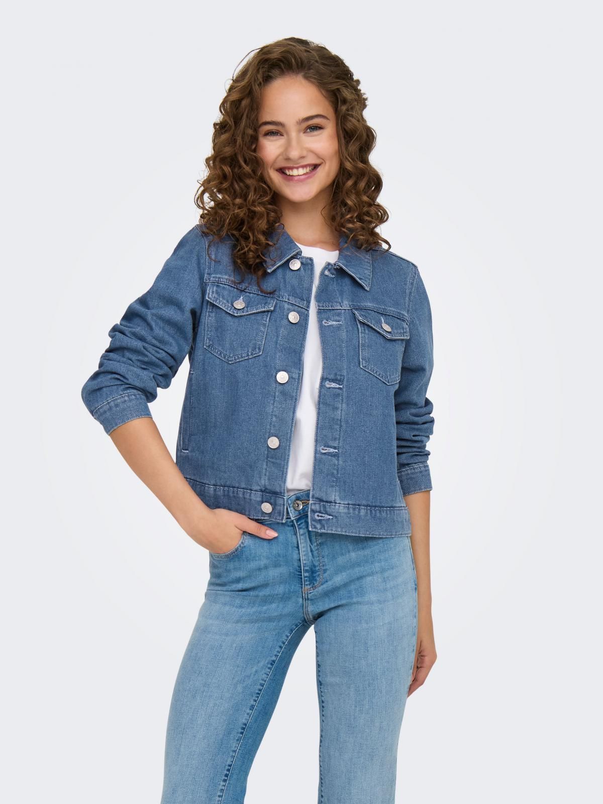 온리 베이직 데님 데님재킷 15346962_2116 BLUE / LIGHT BLUE DENIM - 상세 이미지 2