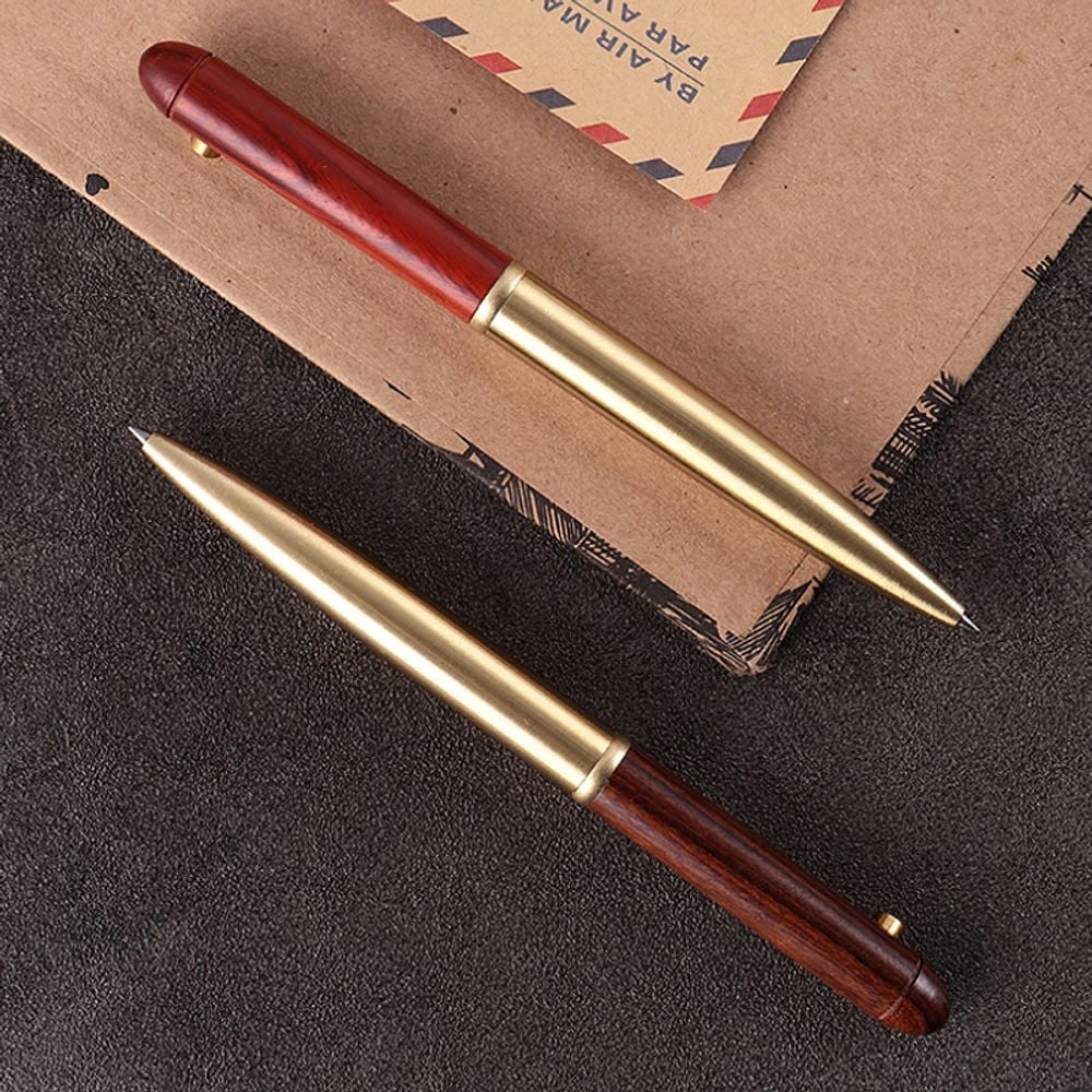 우드 앤틱 황동 볼펜 각인가능 M10372 블랙 - 메인 이미지