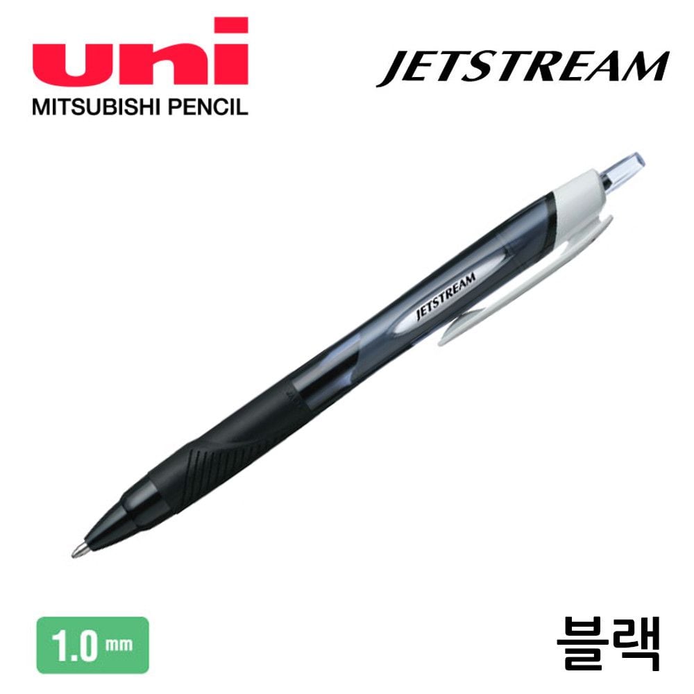 미쯔비시 제트스트림 볼펜 1.0mm 1다스(10개입)(블랙) - 메인 이미지