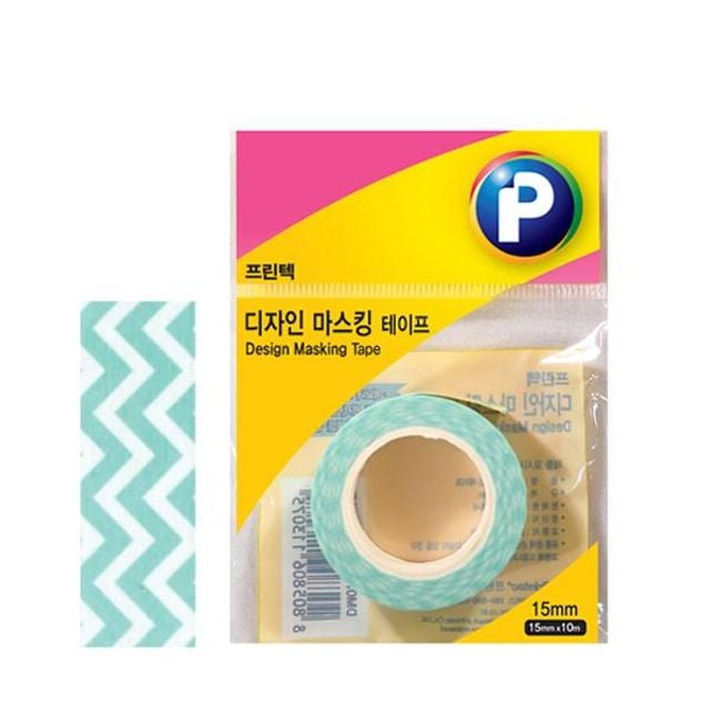 프린텍 DM04 1510 디자인 마스킹테이프 빗살 3개 - 메인 이미지