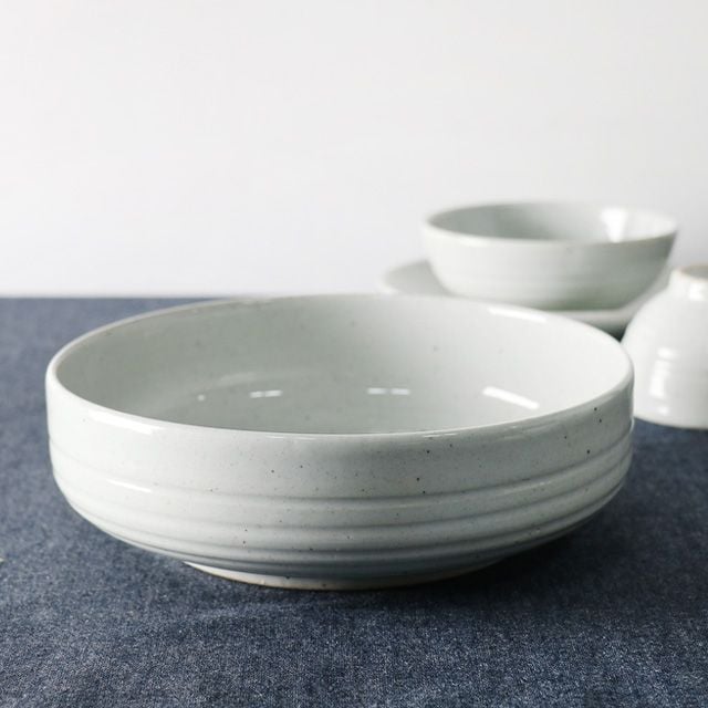 꽃 고백자 국산 도자기 비빔기 22.5cm - 상품 이미지