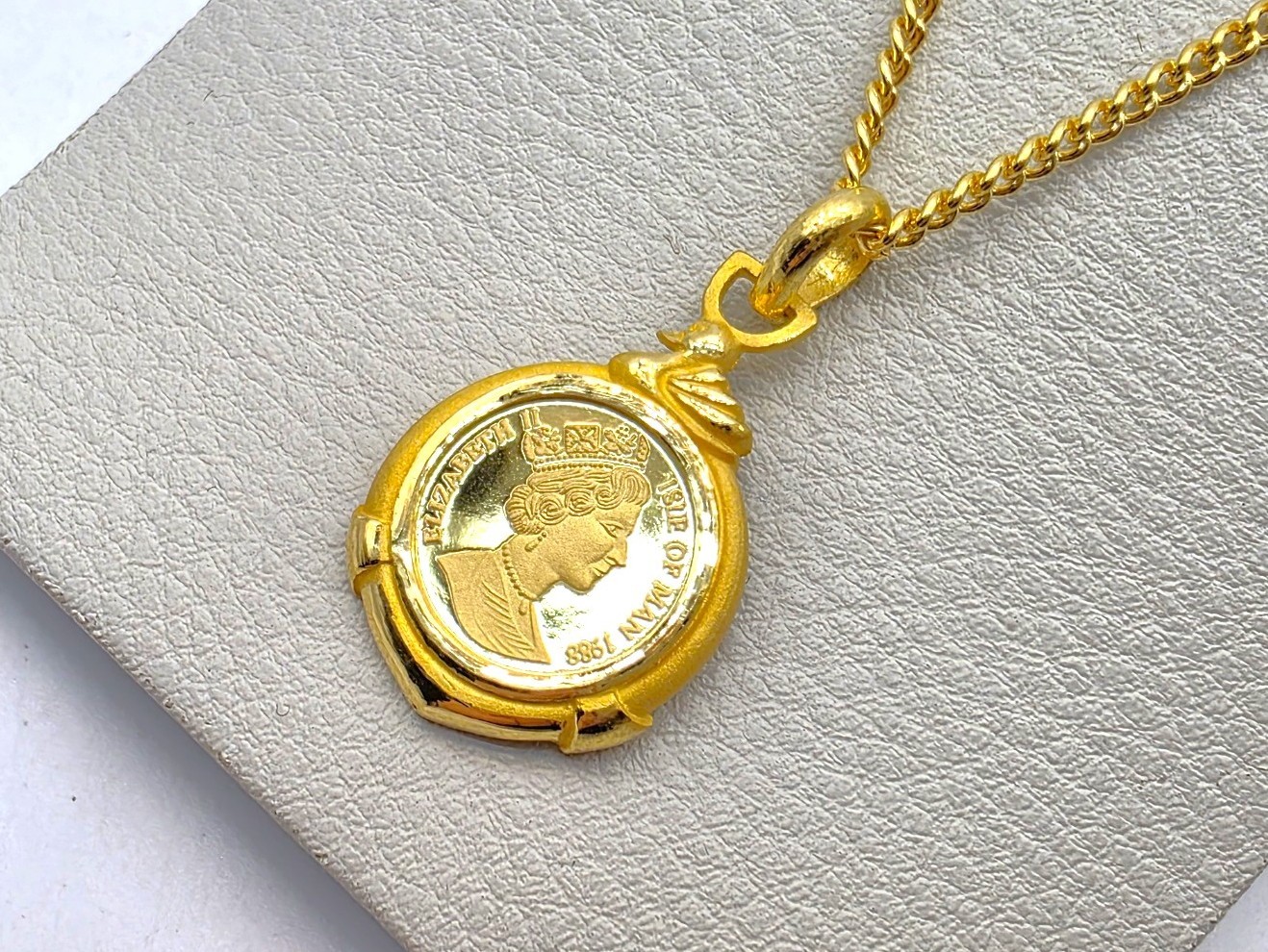 24K 순금 18.75g(5) 엘리자베스 코인 목걸이(18K 연결고리 장식) 이미지 7