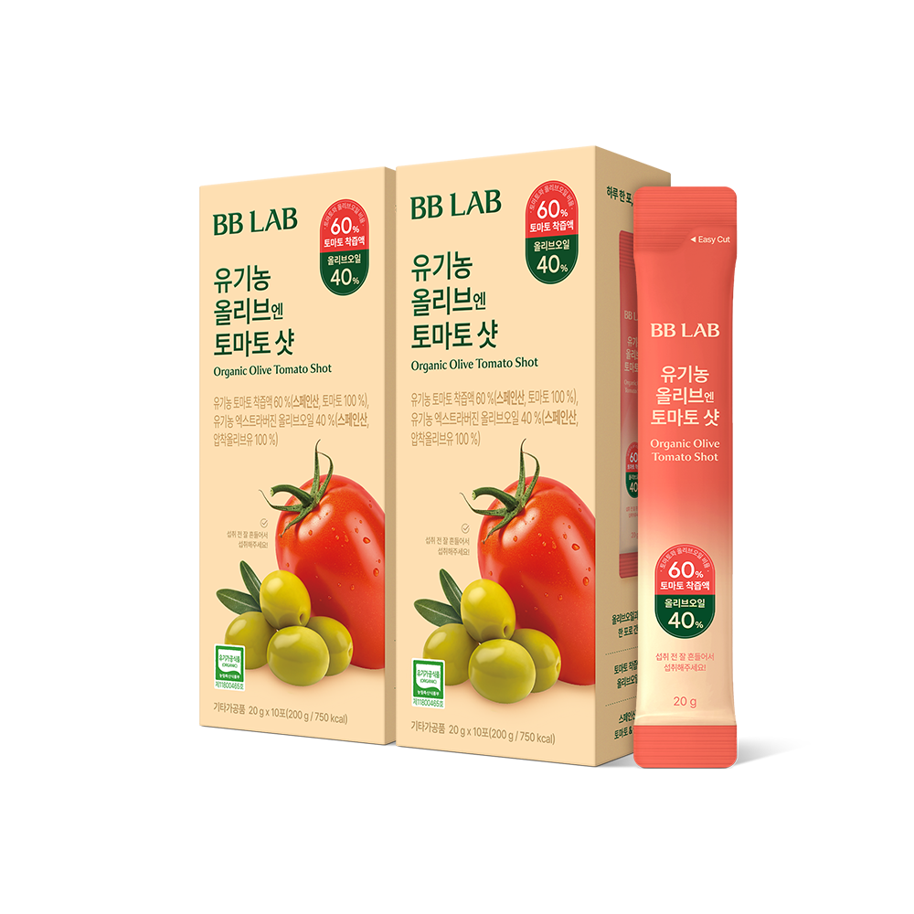 비비랩 유기농 올리브 엔 토마토 듀얼샷 2박스 엑스트라버진 오일 올토샷 착즙 라이코펜 - 상품 이미지