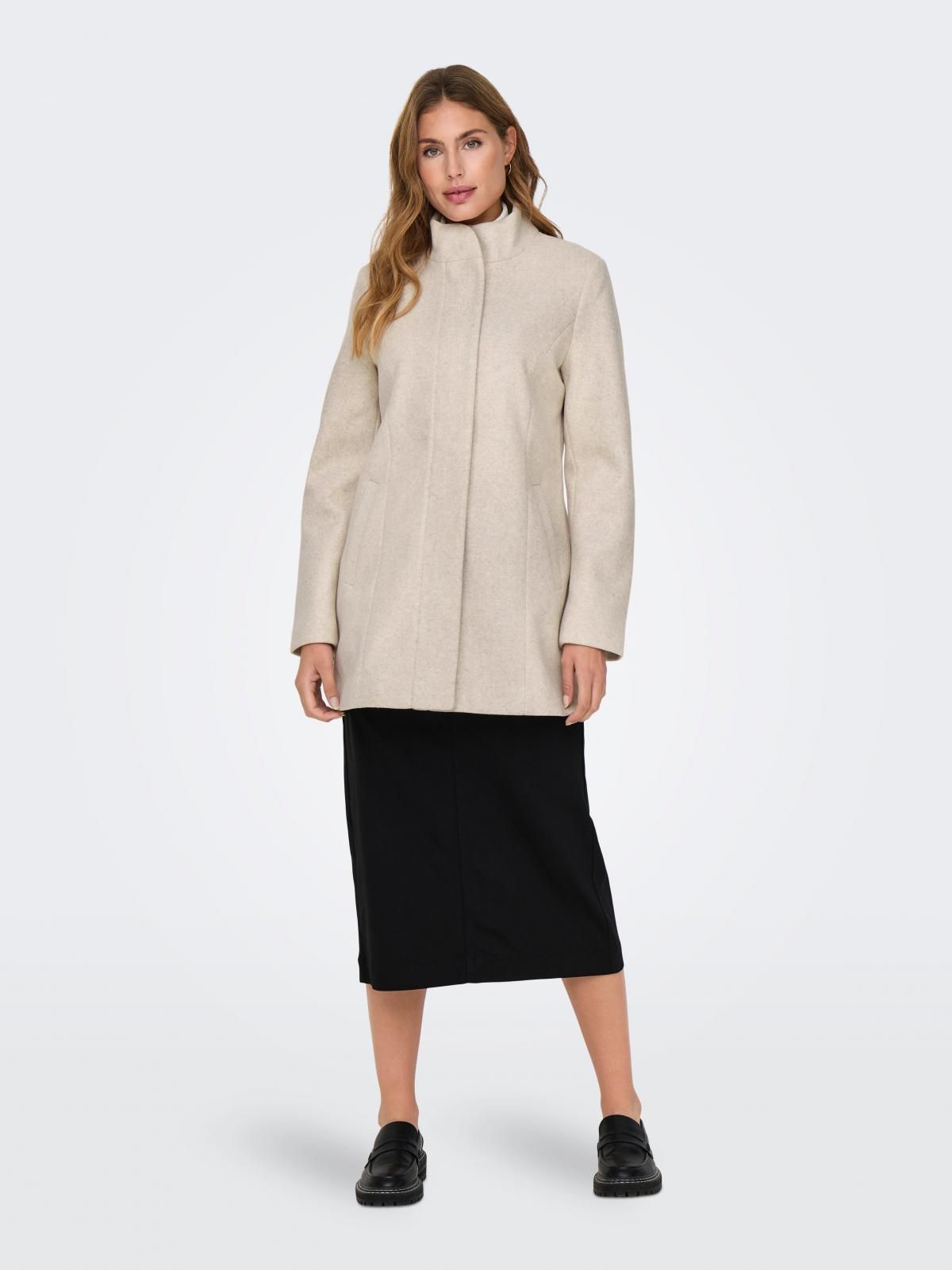 온리 미니멀 하이넥 숏 코트 베이지 15332960_115_1155874 BEIGE / PUMICE STONE - 상세 이미지 5