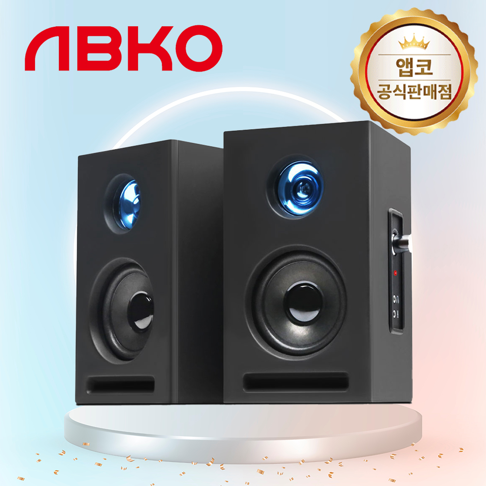 앱코 SP400 2채널 북쉘프 USB 컴퓨터 스피커 블랙 - 메인 이미지