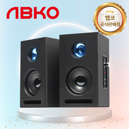 앱코 SP400 2채널 북쉘프 USB 컴퓨터 스피커 블랙