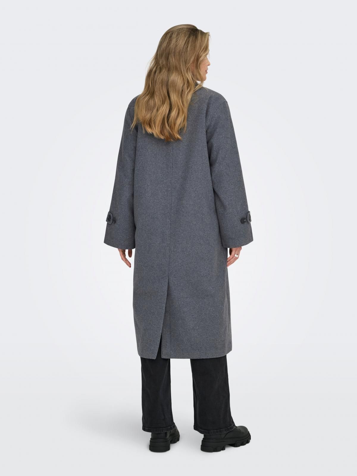 온리 테크니컬 울 롱코트 15367942_2383 GREY / DARK GREY MELANGE - 상세 이미지 3
