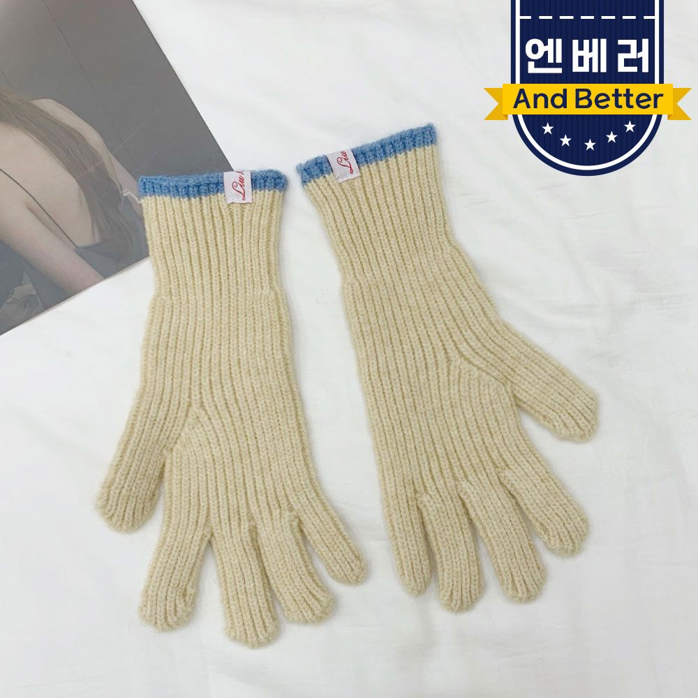 니트 털 캐시미어 장갑 스마트폰터치 핑거홀 운전장갑 여자 겨울 따뜻한 무지 이미지 8