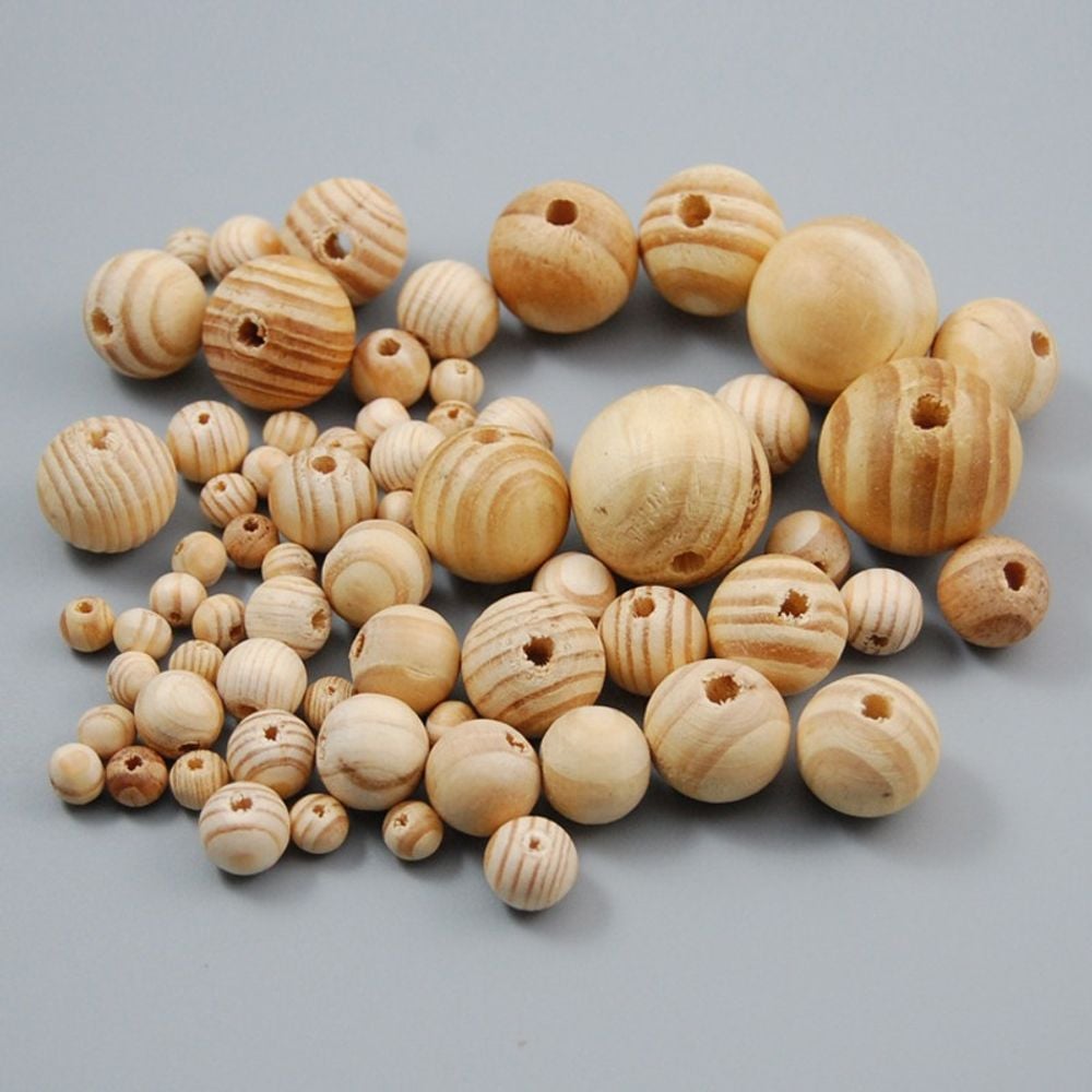 원목무늬 나무구슬 W049 8~30mm (8종 택1) (8mm) 100개 - 상품 이미지